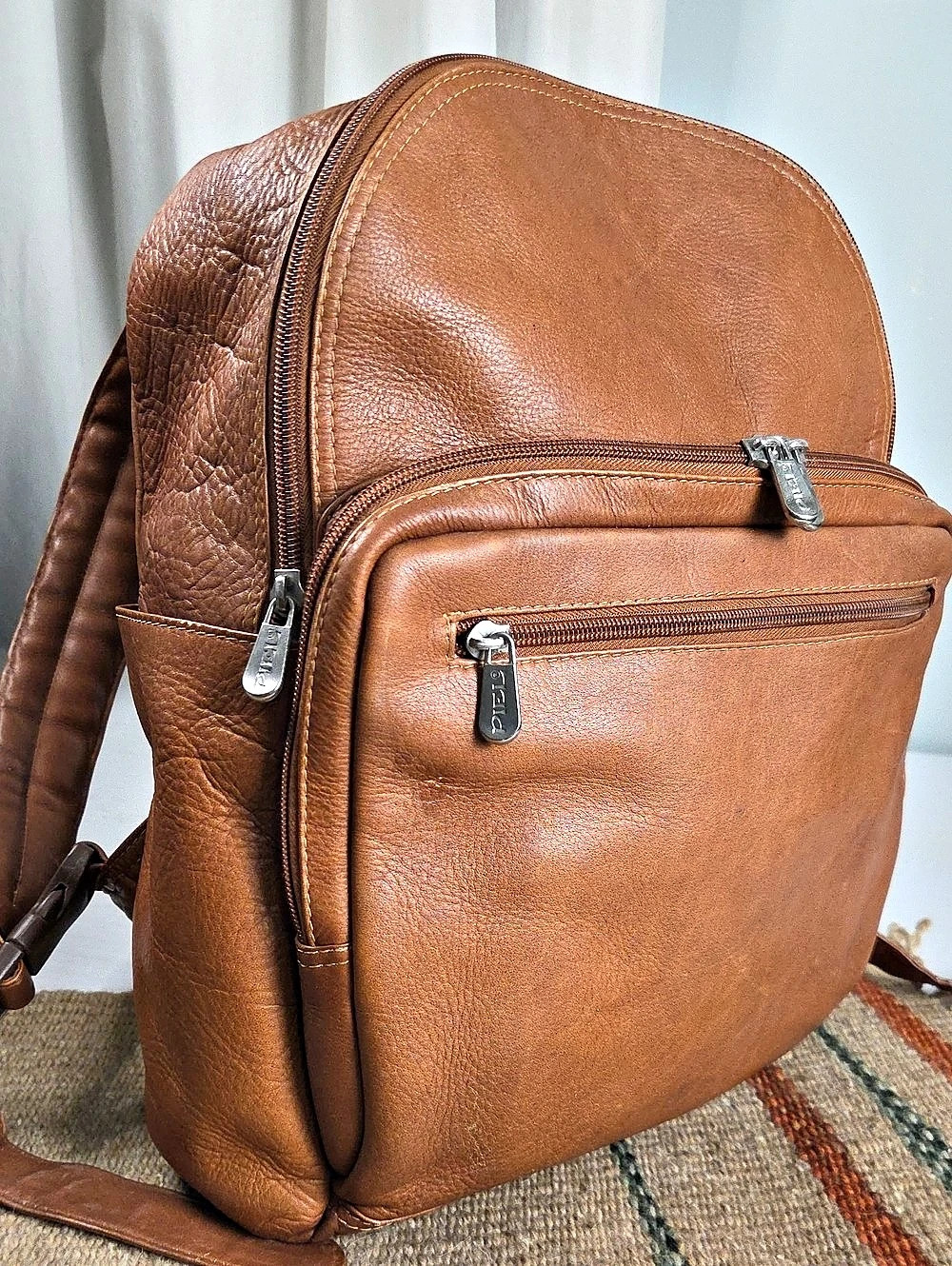 Piel Brown Leather Backpack
